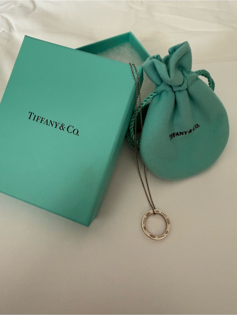 Tiffany & Co. Elsa Peretti Small Open Circle Pendant Necklace in Silver